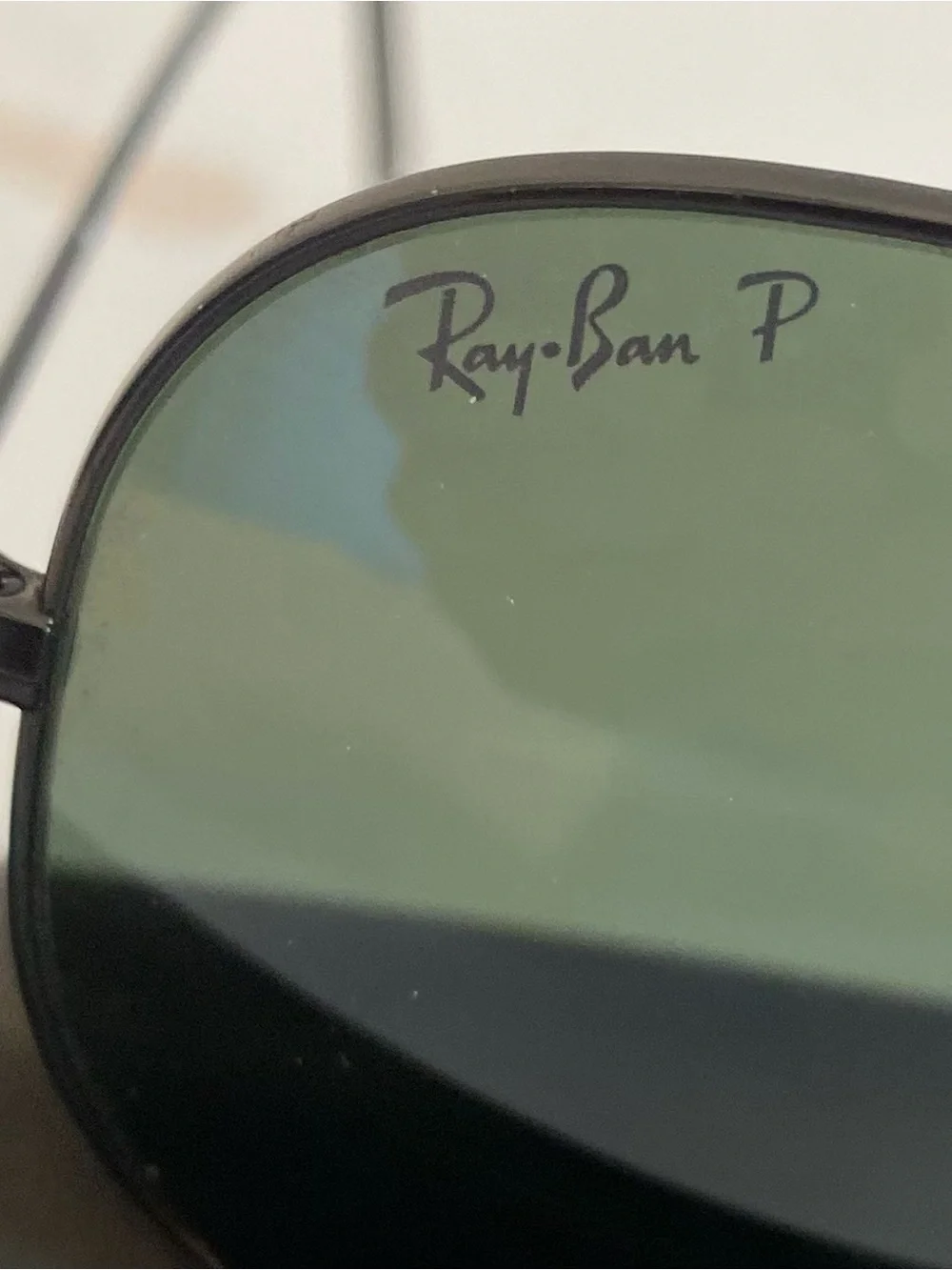 RAY-BAN RB3025 Large Aviator Black Metal Frame Polarized Sunglasses W3361 Italy
